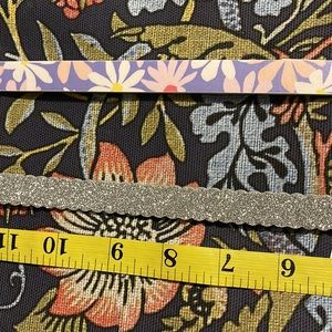 Two Cat & Jack girls belts. L. New. 33” from buckle to tip. Glitter and floral.